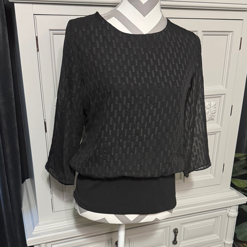 Ann Taylor Elegant Black Women's Top Size Small